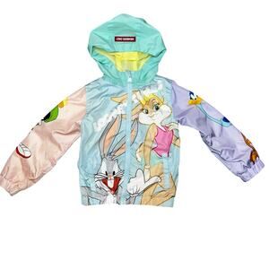 Looney Tunes Members Only Windbreaker Multicolor spring Jacket girls sz 4 tweety